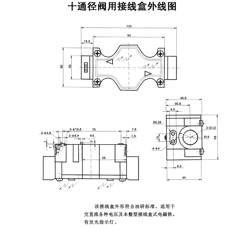 电磁阀接线盒